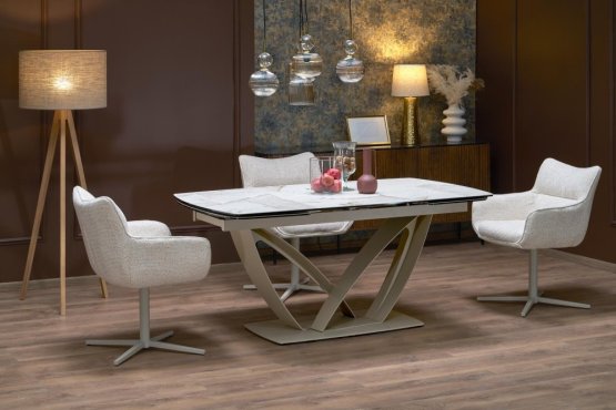 Rozkladací jedálenský stôl BENJAMIN 160(240)x70 béžový/kašmírový