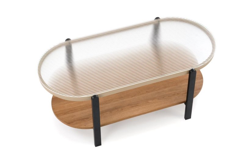 Konferenčný stolík KAMALA prírodná/čierna