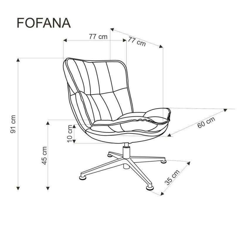 Kreslo FOFANA krémové