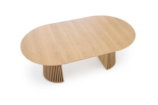 Okrúhly rozkladací jedálenský stôl FARGO 120(210)x120 prírodný