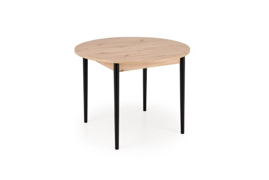 Rozkladací jedálenský stôl PIVOT 102(142)x102 dub artisan/čierna