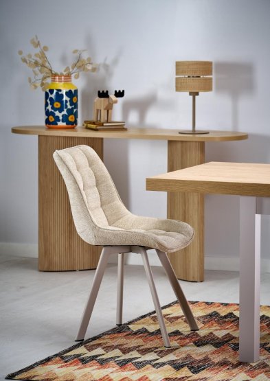 Rozkladací jedálenský stôl TIAGO 140(220)x80 dub hikora / kašmír