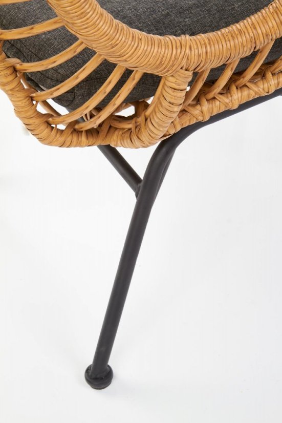 Kreslo IKARO prírodné/sivé