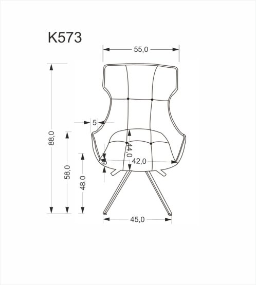 Jedálenská stolička / kreslo K573 béžová