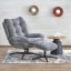 Čalúnené kreslo PESTO s podnožkou sivé