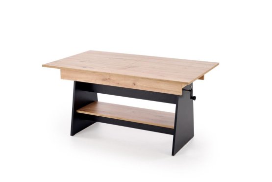 Rozkladací konferenčný stolík ERIKA dub artisan/čierna