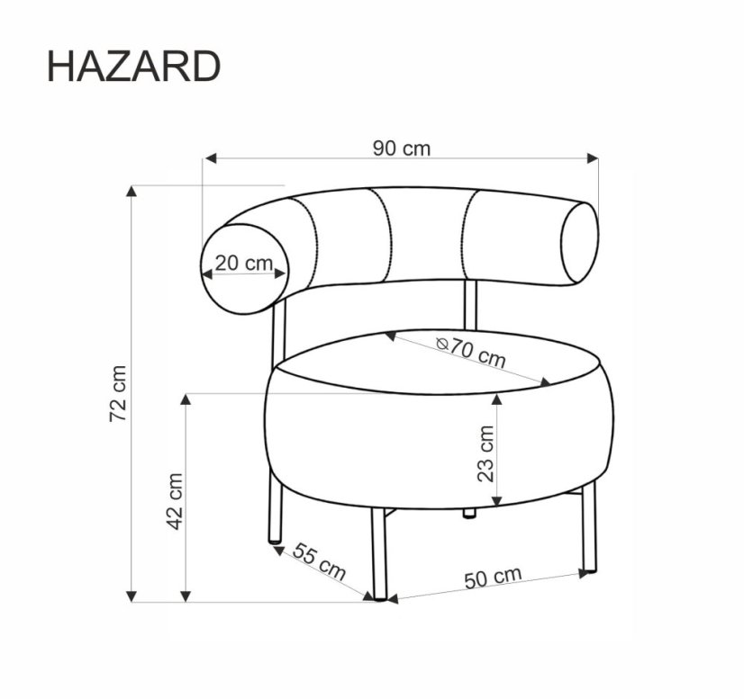 Kreslo HAZARD béžové
