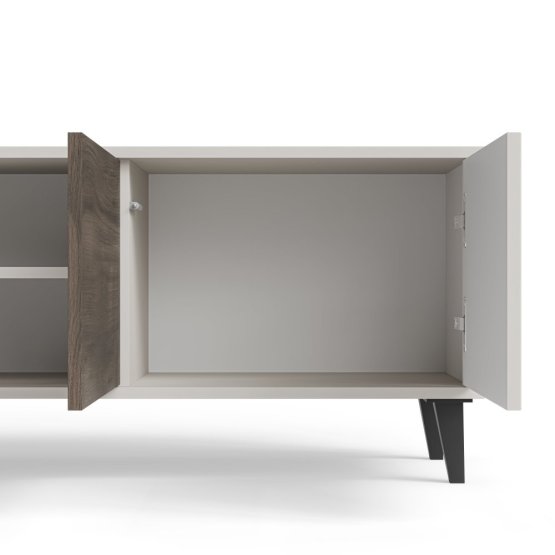 Televízny stolík RANDOM 2 RTV-1 150 cm kašmír/orech/čierna