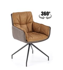 Otočná stolička / kreslo K523 hnedá