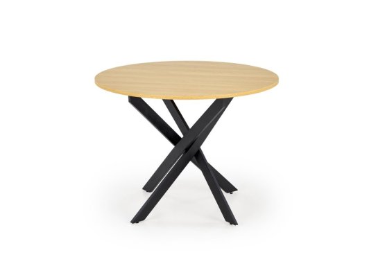 Kulatý jídelní stůl EDGAR 100 dub zlatý/černý