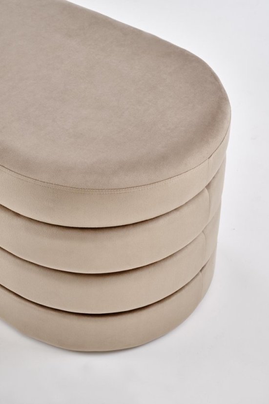 Čalouněná lavice CALPI s úložným prostorem béžová