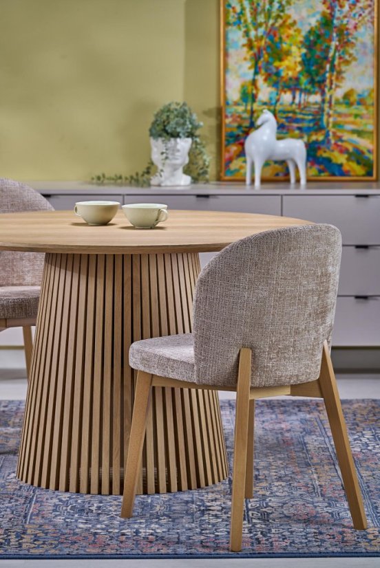 Jídelní židle BASSO dub přírodní/béžová