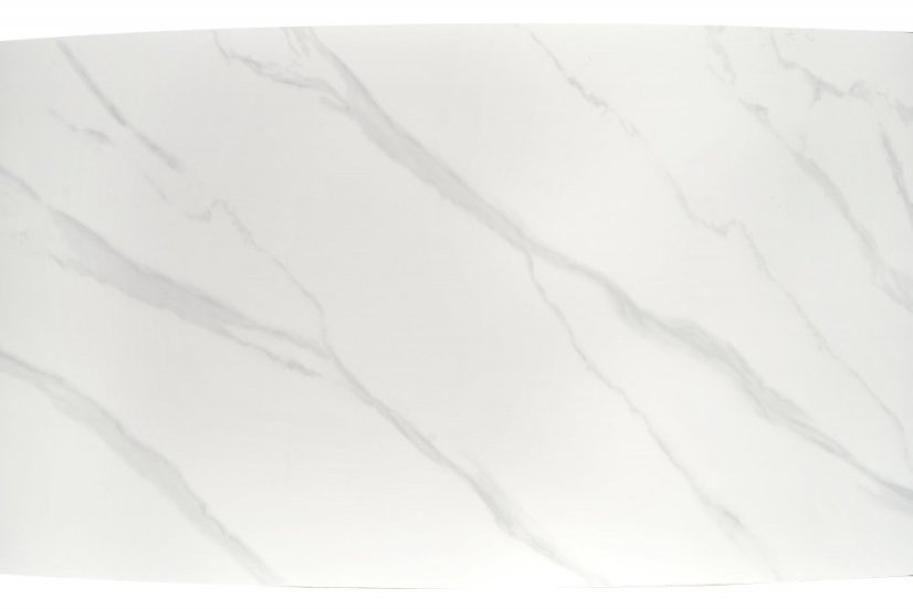 Jídelní stůl CLEMENTE 160x90 bílý mramor/zlatý