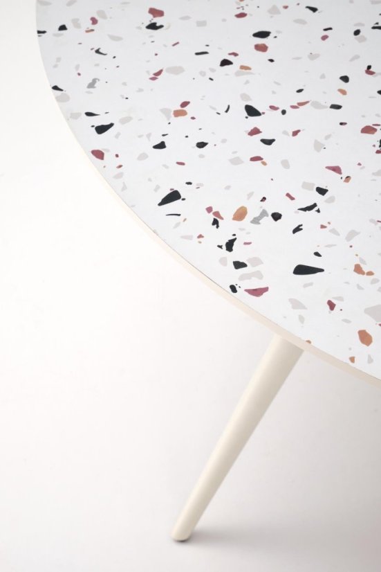 Okrúhly jedálenský stôl ARAMIS 120 teracotový/biely