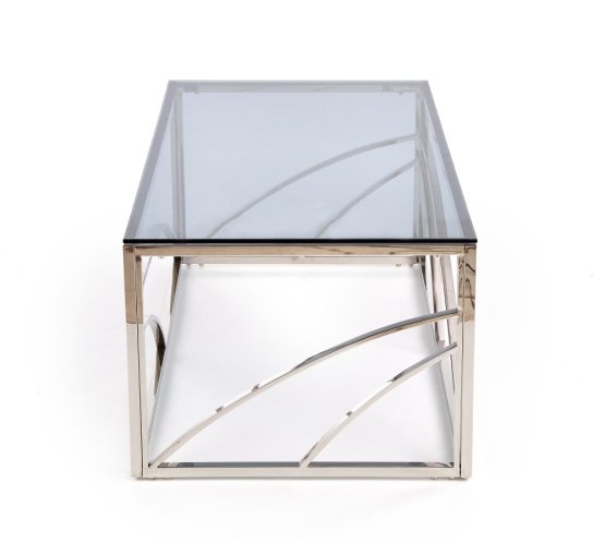 Konferenční stolek UNIVERSE kouřové sklo/stříbrný