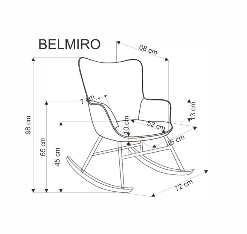 Hojdacie kreslo BELMIRO olivové