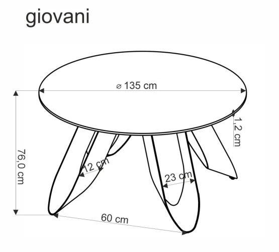 Okrúhly jedálenský stôl GIOVANI zelený mramor/čierny