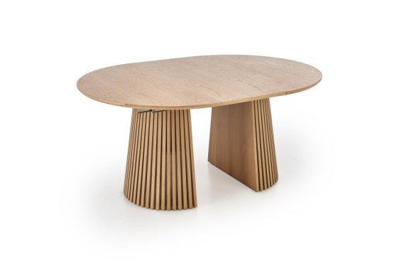 Okrúhly rozkladací jedálenský stôl FARGO 120(210)x120 prírodný