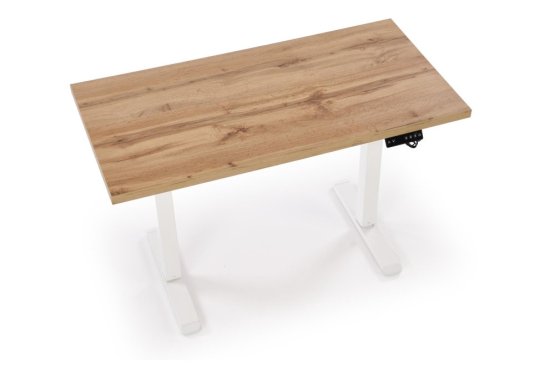 Výškovo nastaviteľný písací stôl B54 dub artisan/biela