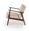 Křeslo MILANO 1S béžové/tmavý ořech