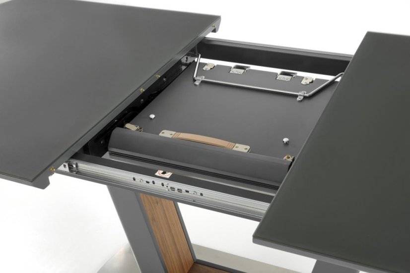 Rozkládací jídelní stůl BILOTTI 160(200)x90 antracit mat/ořech