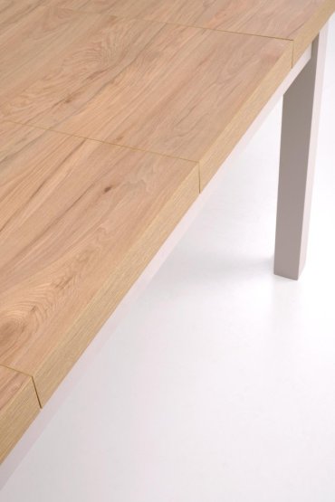 Rozkladací jedálenský stôl TIAGO 140(220)x80 dub hikora / kašmír