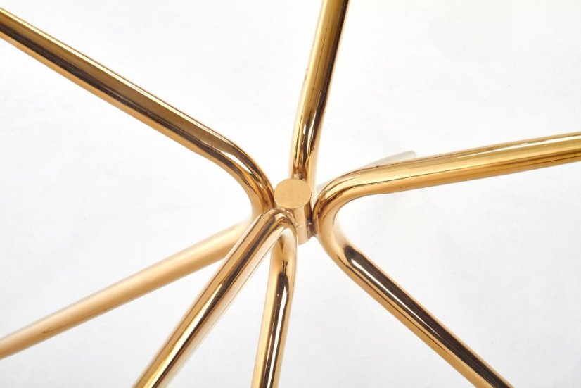 Okrúhly jedálenský stôl RONDO 110 sklo/zlatý