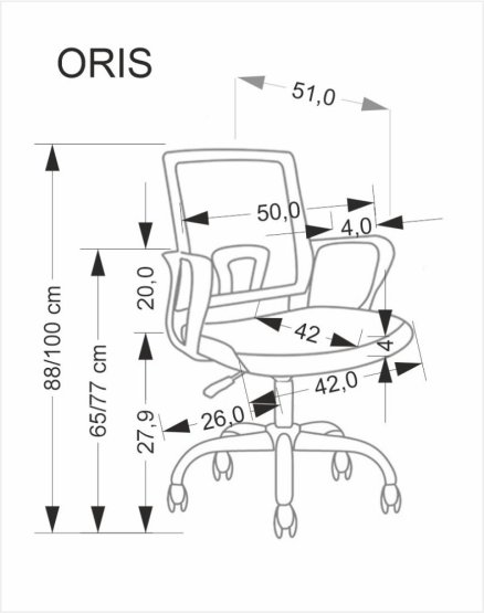 Detská otočná stolička ORIS viacfarebná