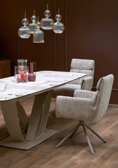 Rozkladací jedálenský stôl BENJAMIN 160(240)x70 béžový/kašmírový