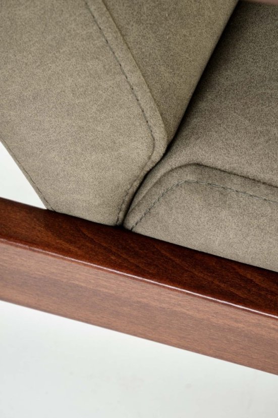 Dvoumístná pohovka MILANO 2S zelená/tmavý ořech