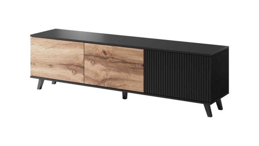 Televizní stolek RANDOM 2 dub wotan/černý