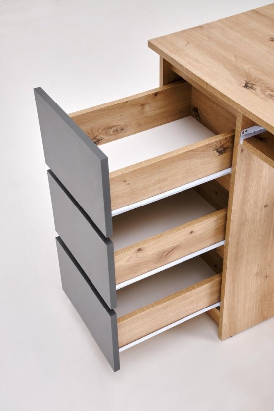 Písací stôl CINO dub artisan/grafit