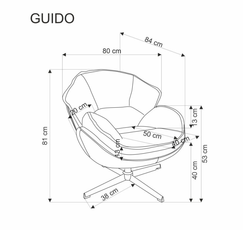 Křeslo GUIDO béžové