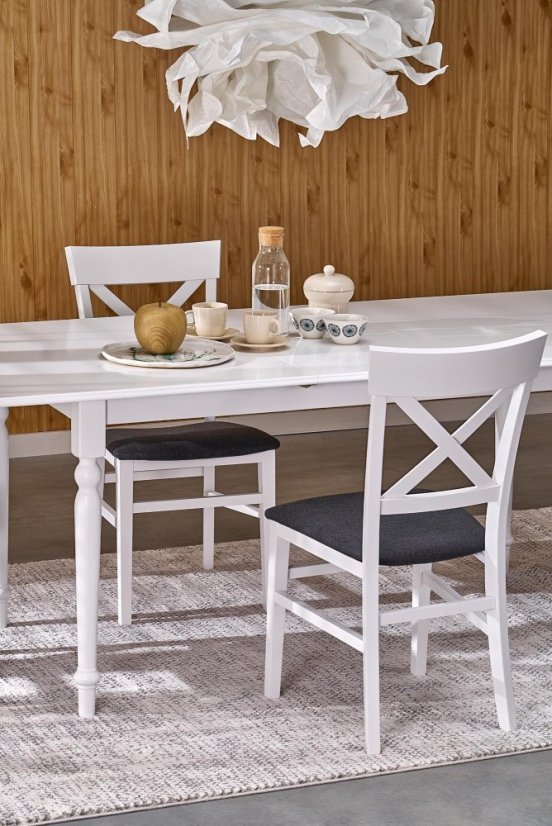 Rozkládací jídelní stůl NELSON 160(200)x90 bílá