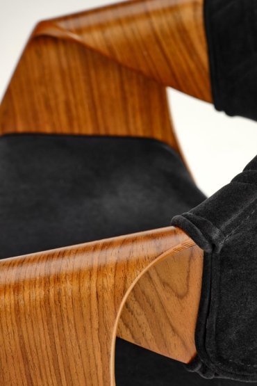 Jedálenská stolička / kreslo K586 orech/čierna