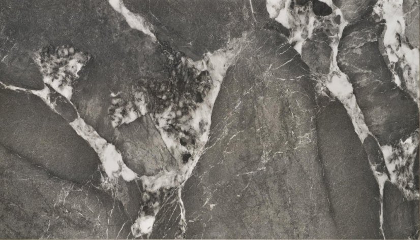 Rozkládací jídelní stůl FELIX 141(201)x81 šedý mramor/černá