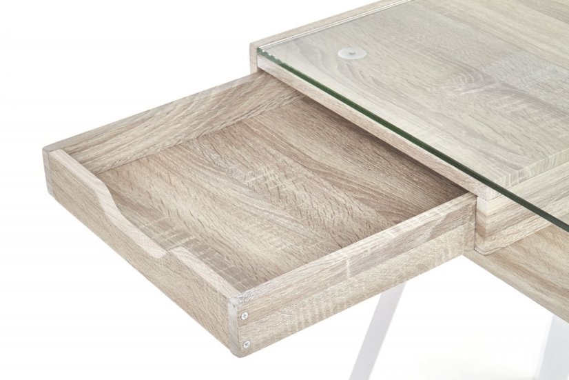 Psací stůl B33 dub sonoma/bílý