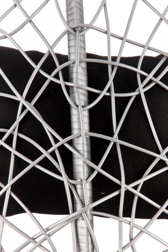 Závěsné zahradní křeslo EGGY šedé/černé