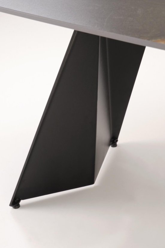 Rozkládací jídelní stůl ARMANI 165(241)x90 černý mramor/černá