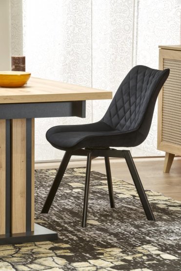 Rozkladací jedálenský stôl LAMELLO 130(180)x80 dub artisan/čierny