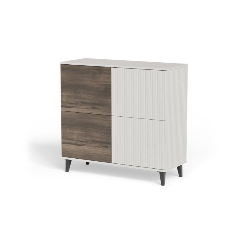 Komoda RANDOM 2 KM-2 kašmír/orech/čierna