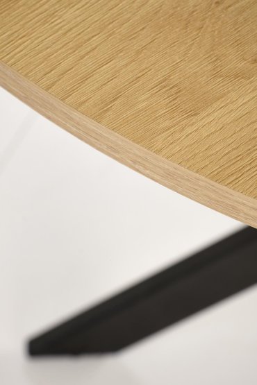 Kulatý jídelní stůl EDGAR 100 dub zlatý/černý