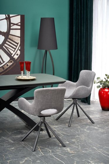 Rozkladací jedálenský stôl SILVESTRO 180(220)x89 tmavo sivý/čierny