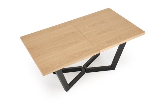 Rozkladací jedálenský stôl MASSIVE 2 160(250)x90 dub prírodný/čierna