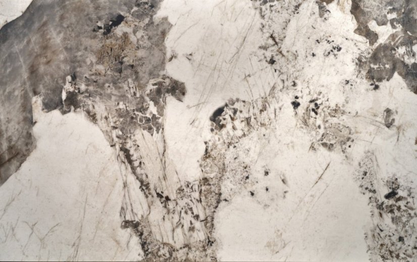 Rozkládací jídelní stůl FERNANDO bílý mramor/černý