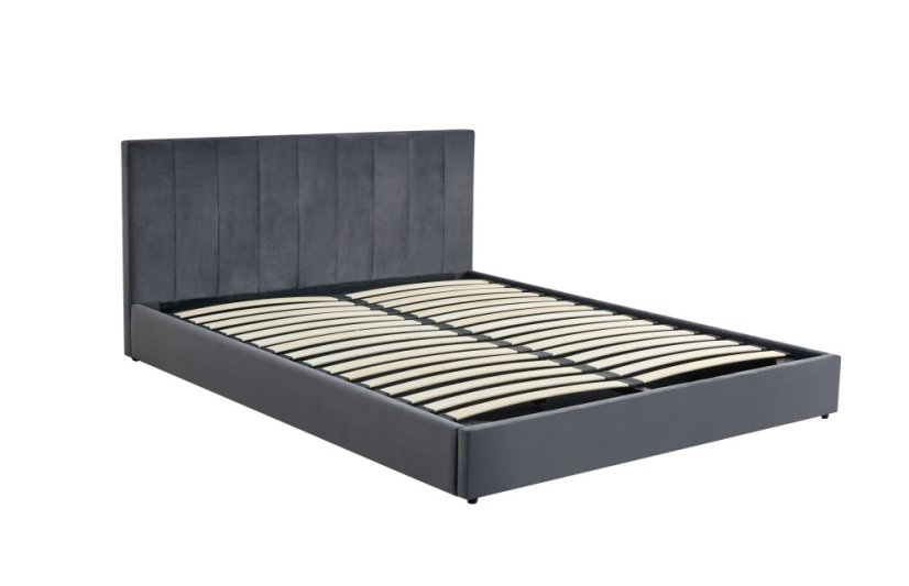 Čalúnená posteľ KATARINA 160x200 sivá