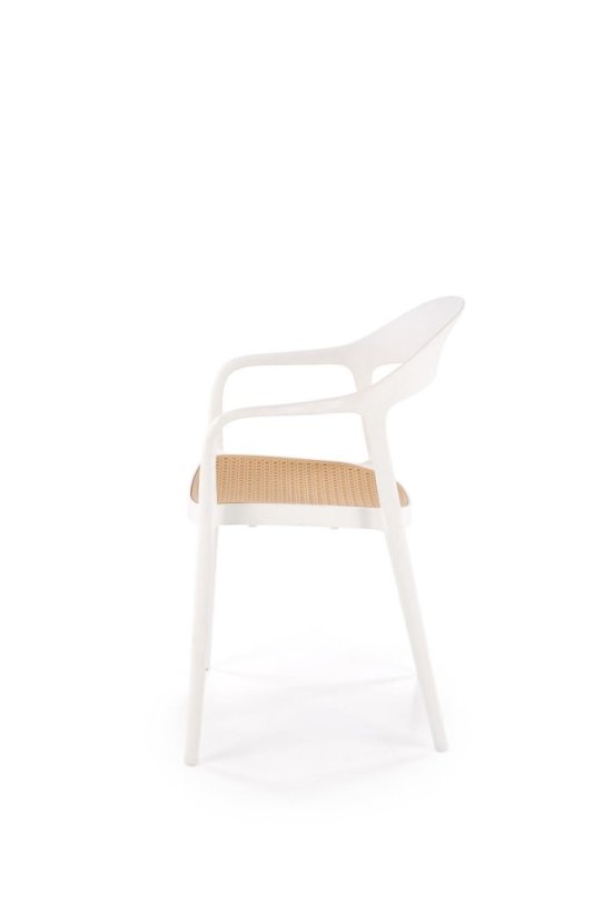 Židle K530 bílá/přírodní