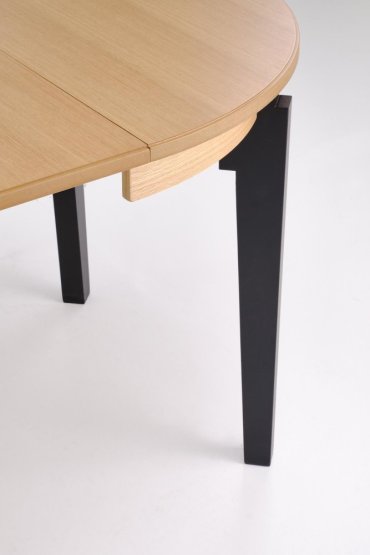 Rozkladací jedálenský stôl SORBUS 100(200)x100 dub prírodný / čierna