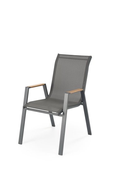 Kovové záhradné kreslo HOVER sivá / antracit
