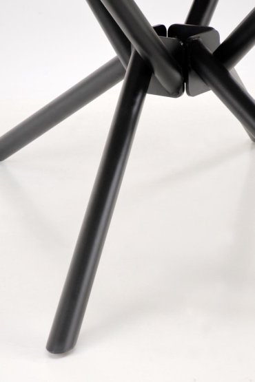 Rozkladací jedálenský stôl VITORINO 160(220)x90 biely mramor/čierna